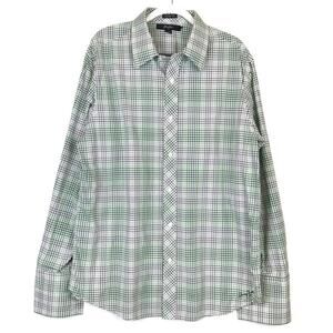 Sean John Mens Shirt Plaid Classic Fit Long Sleeve French Link Cuff Business XXL